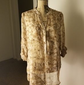 APT9 Sheer Shirt w/Roll Sleeves